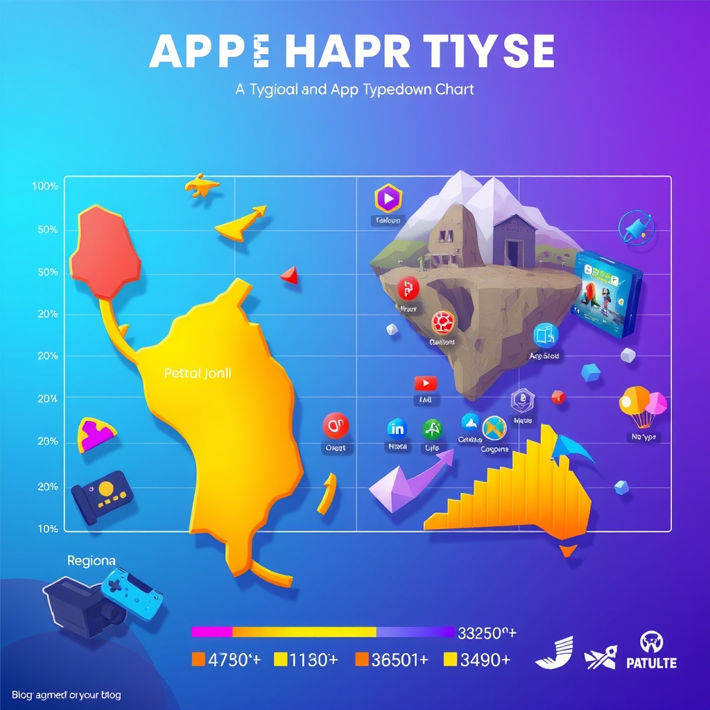 A regional and app-type breakdown chart