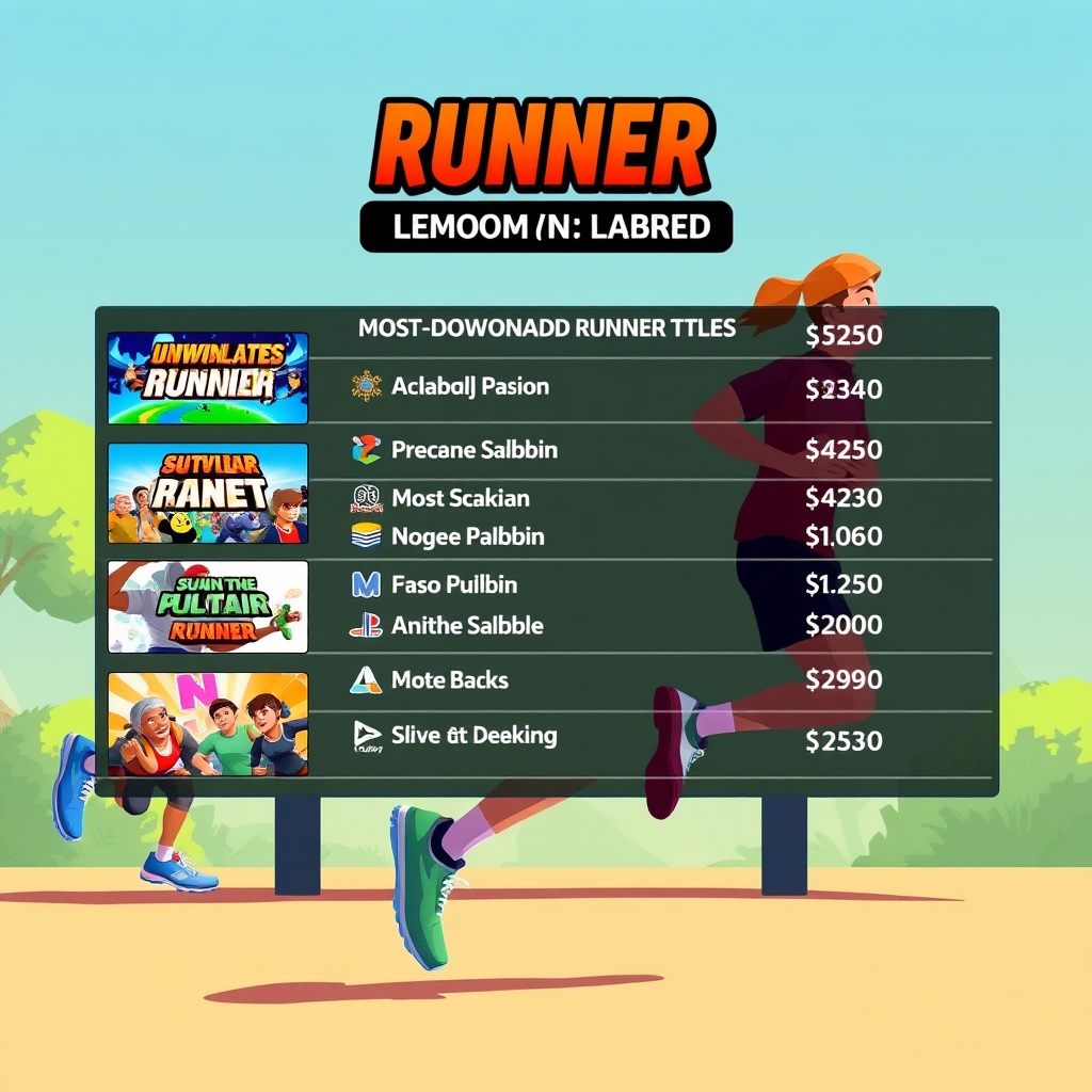 A leaderboard of most-downloaded runner titles