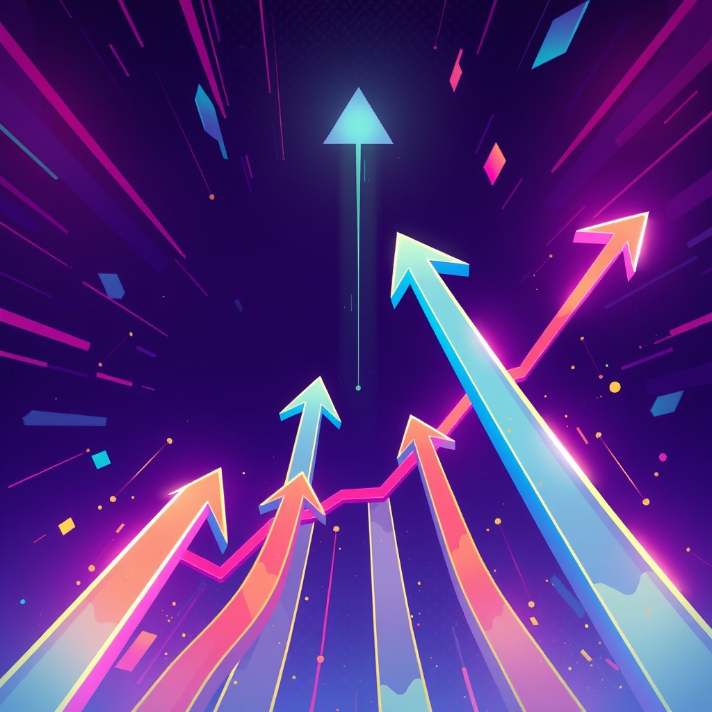 Arrows showing genres rising and falling