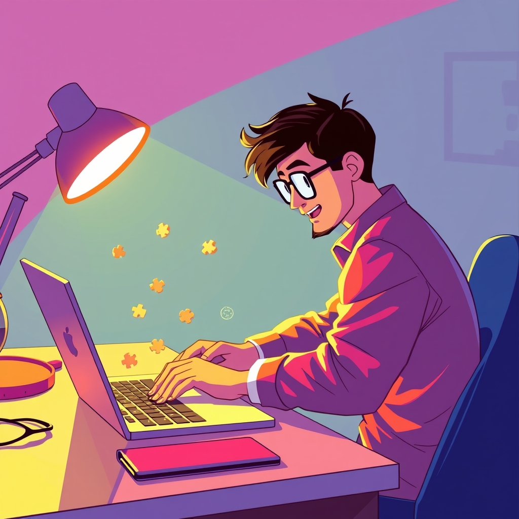 A quick puzzle break on a work laptop