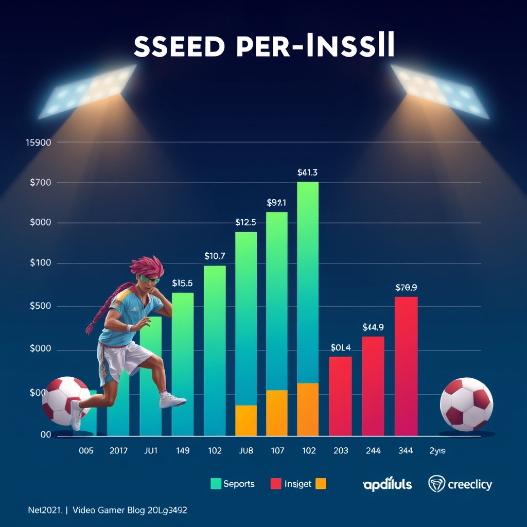 A chart of spend-per-install by sports sub-genre