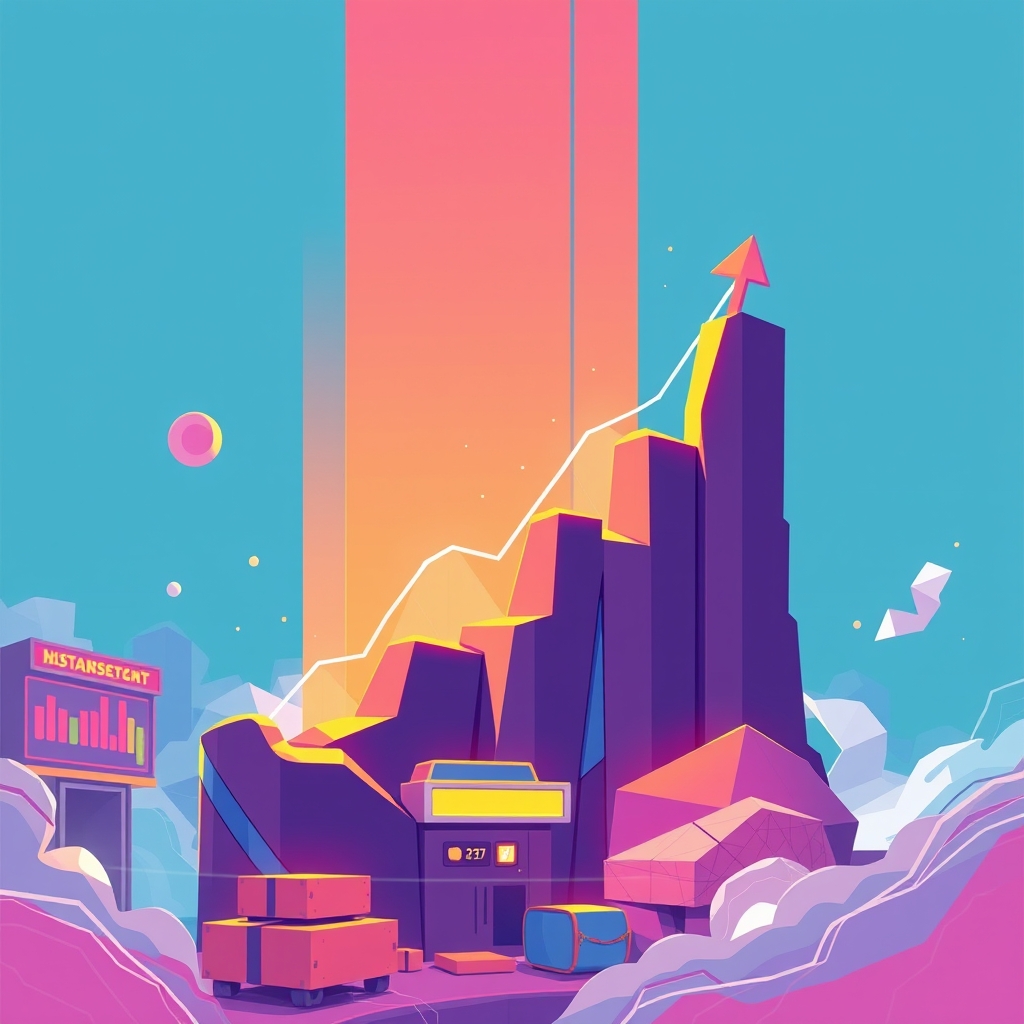 A steadily rising idle-market chart