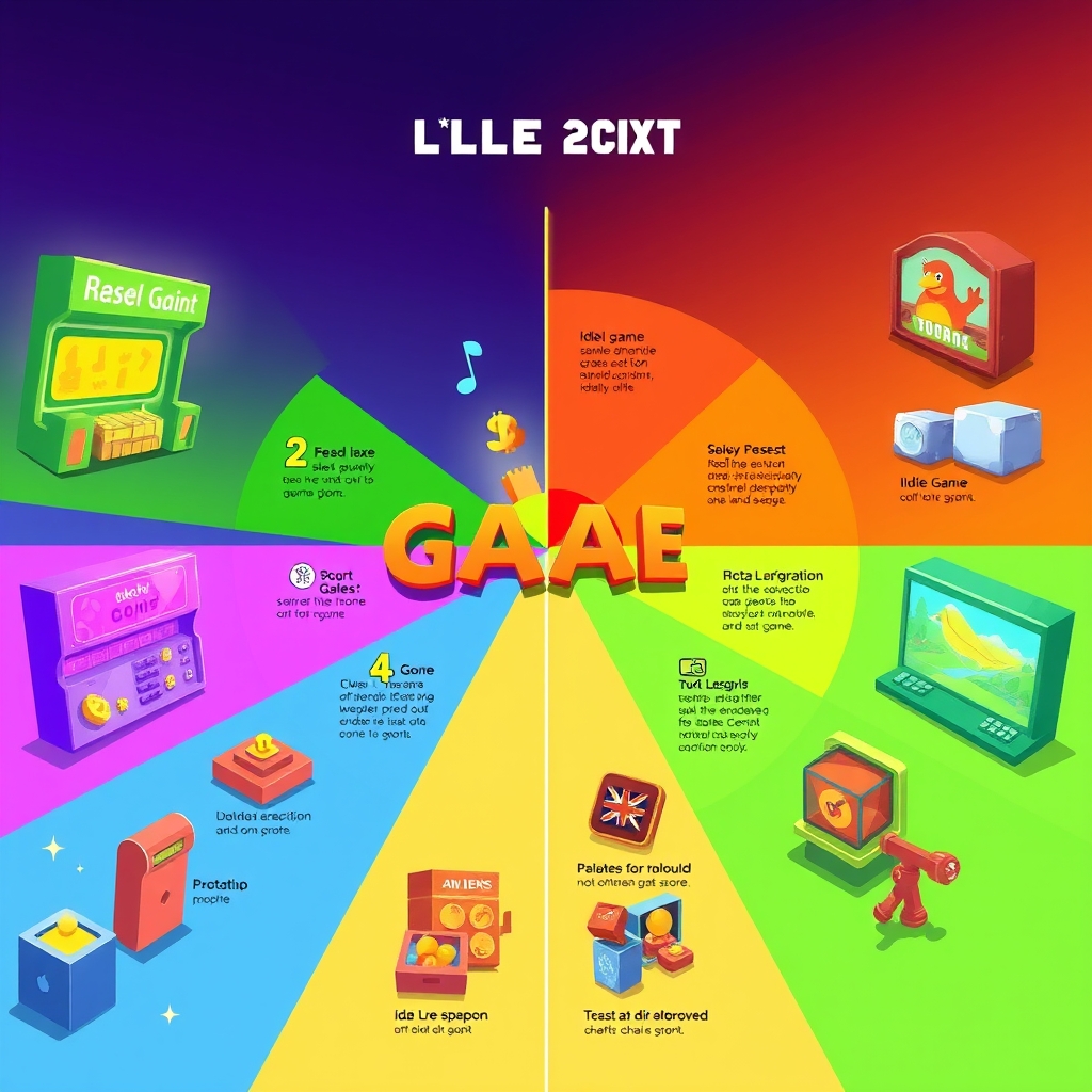 A split chart of idle game sub-types