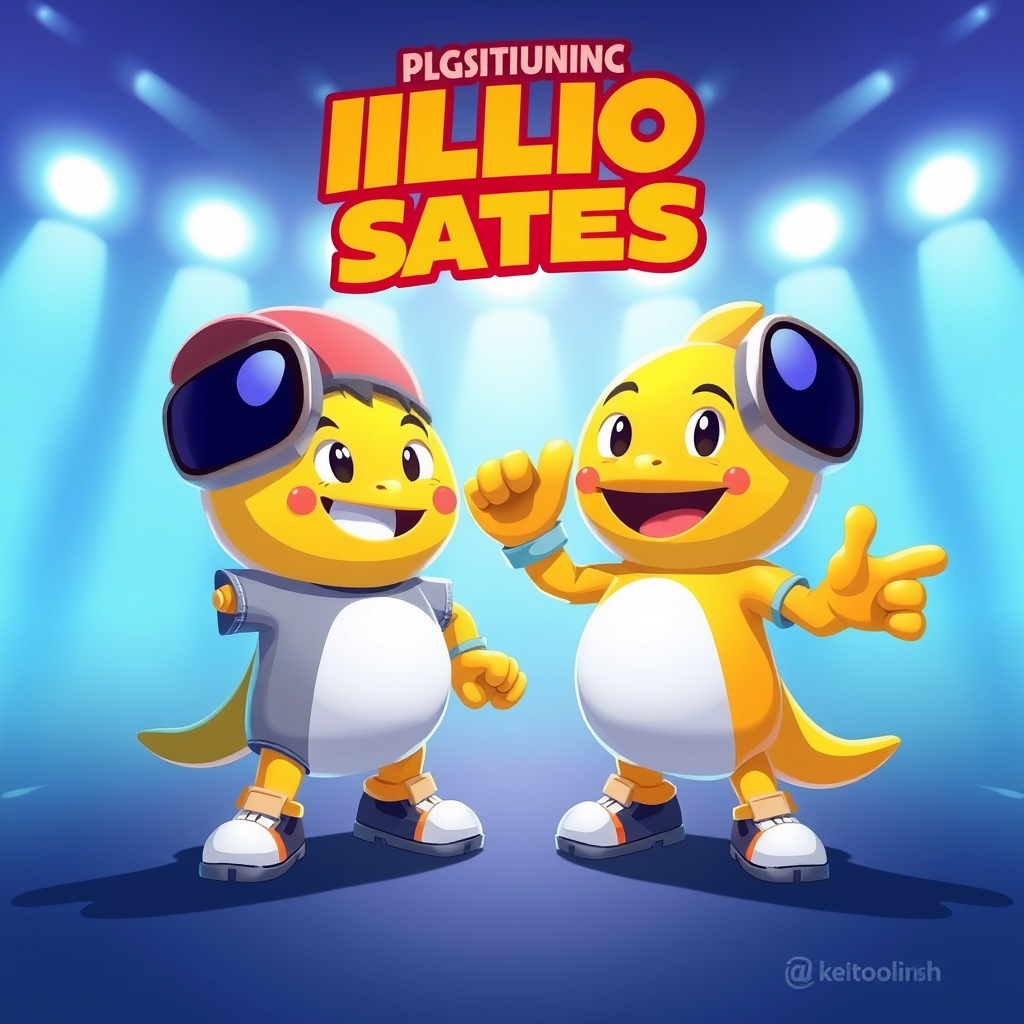 Two mascots representing billion-download physics franchises