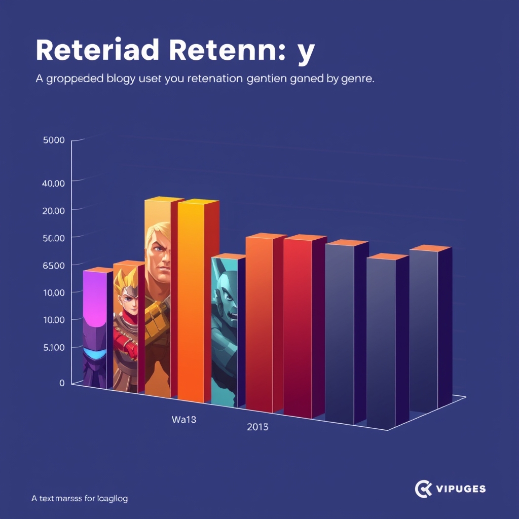 A grouped bar chart of retention by genre