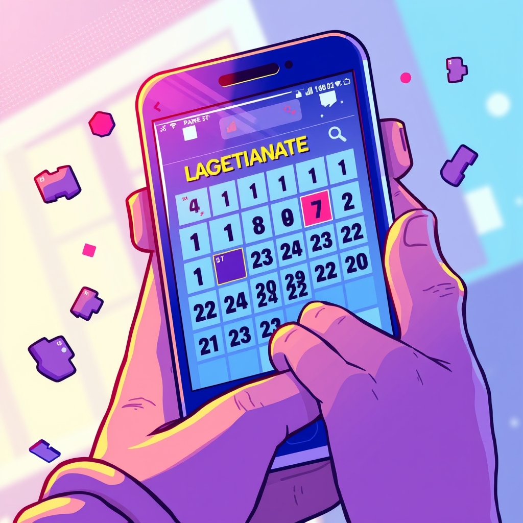 A calendar streak of daily puzzle sessions on a phone