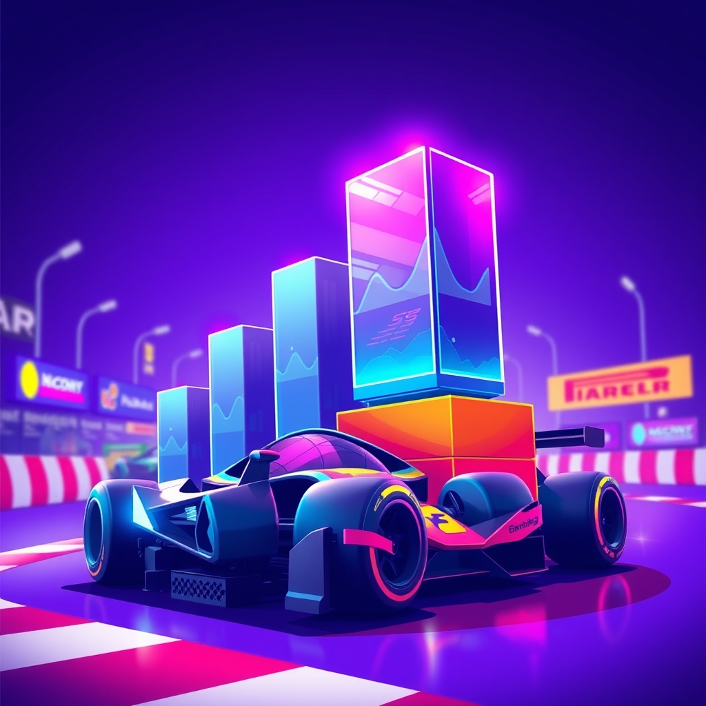 Stacked market-size bars for racing game segments