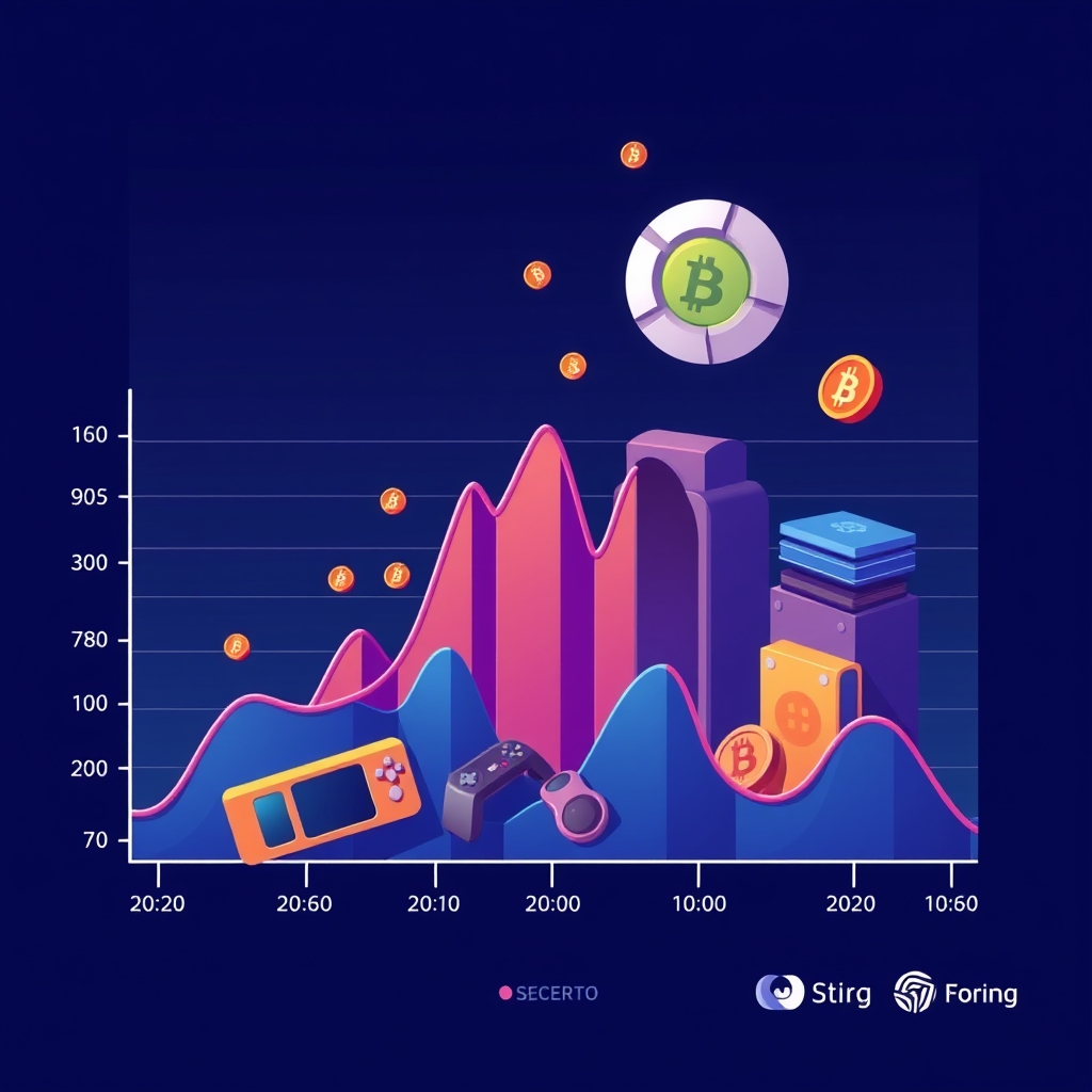 A chart of daily active wallets peaking then declining